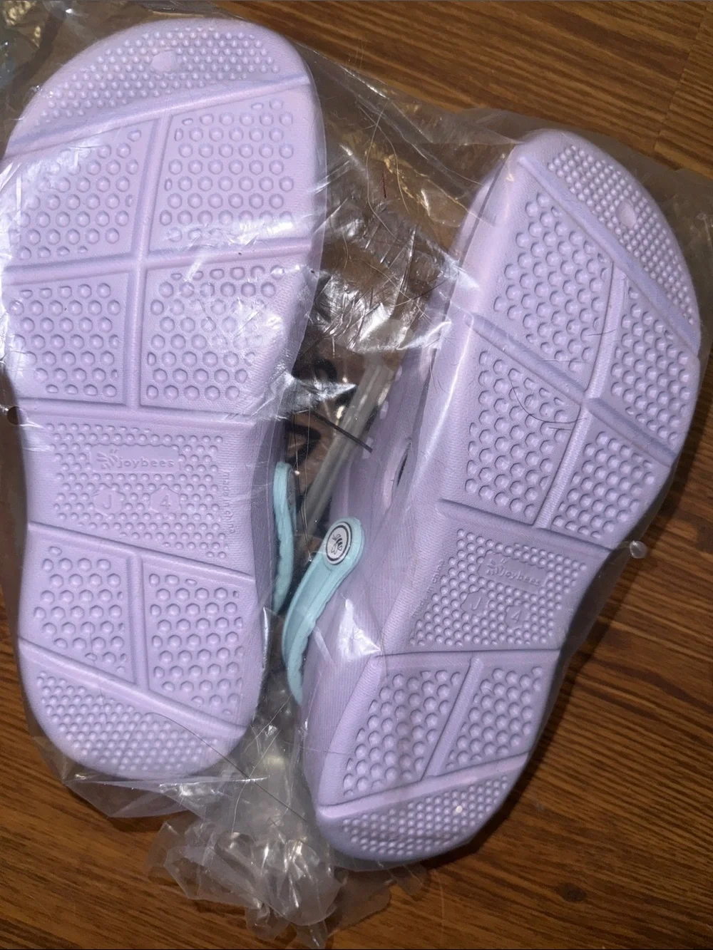 joybees Kids' Lavender Slip-On Water-Friendly Sandals with Mint Lining